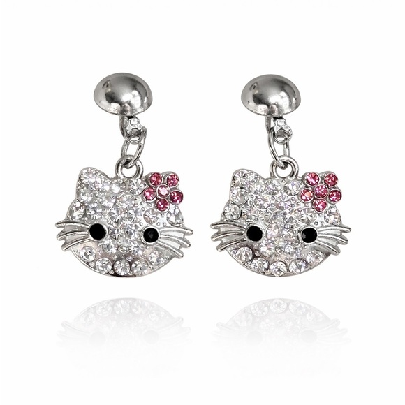 Hello Kitty Jewelry - Hello Kitty Silver and Pink Earrings
